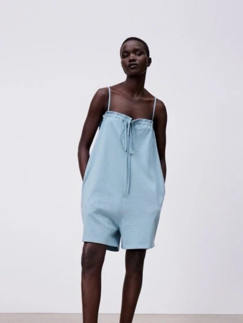 NWT Zara tied short jumpsuit L
